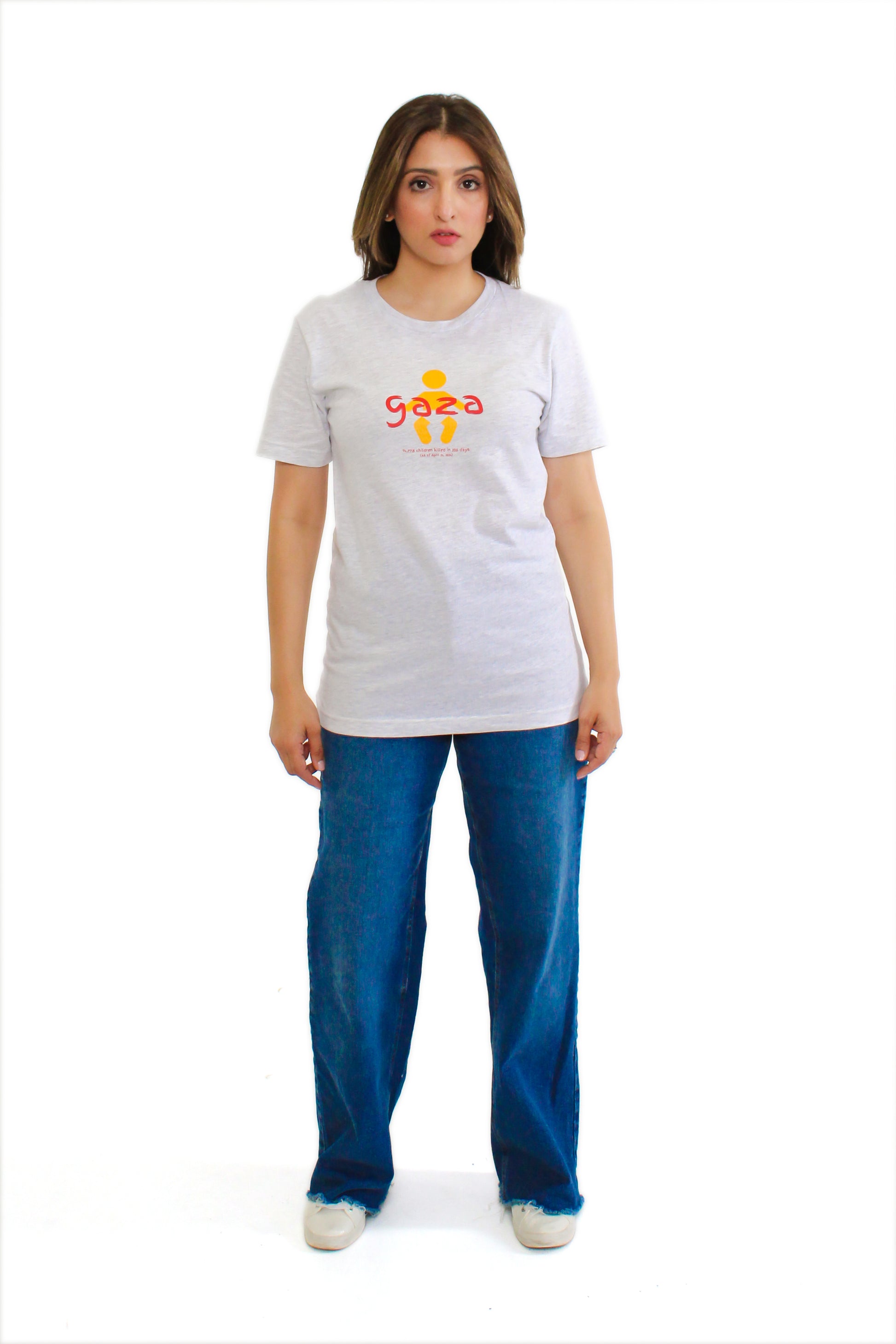 FALASTIN ASH GAZA TEE MODEL FRONT WOMEN