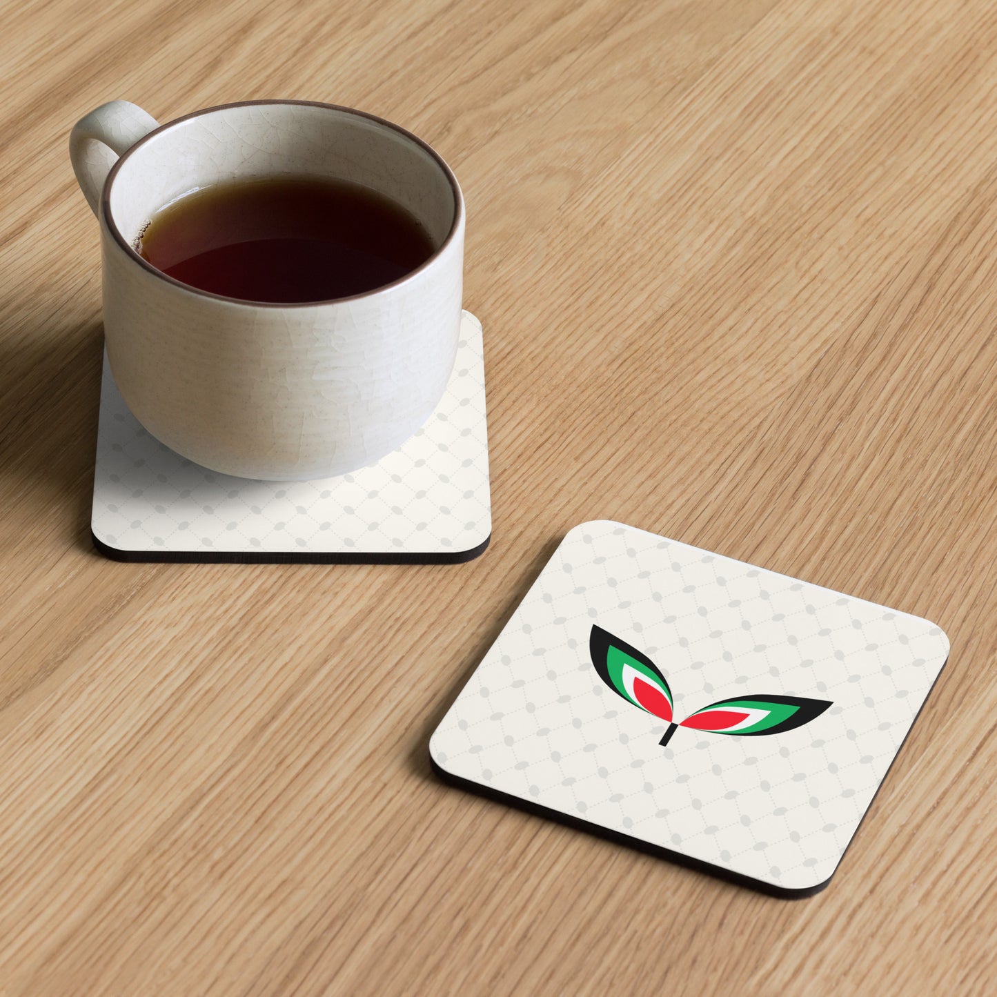 FALASTIN CREAM COASTER WITH MUG