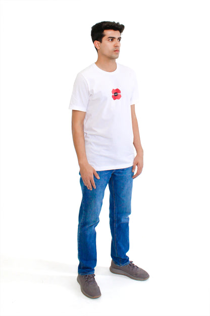 FALASTIN ENGLISH POPPY TEE MODEL SIDE MEN