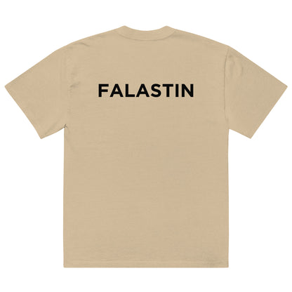 FALASTIN KHAKI OVERSIZED TEE (BACK)