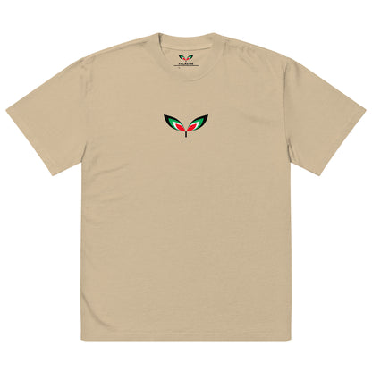 FALASTIN KHAKI OVERSIZED TEE (FRONT)