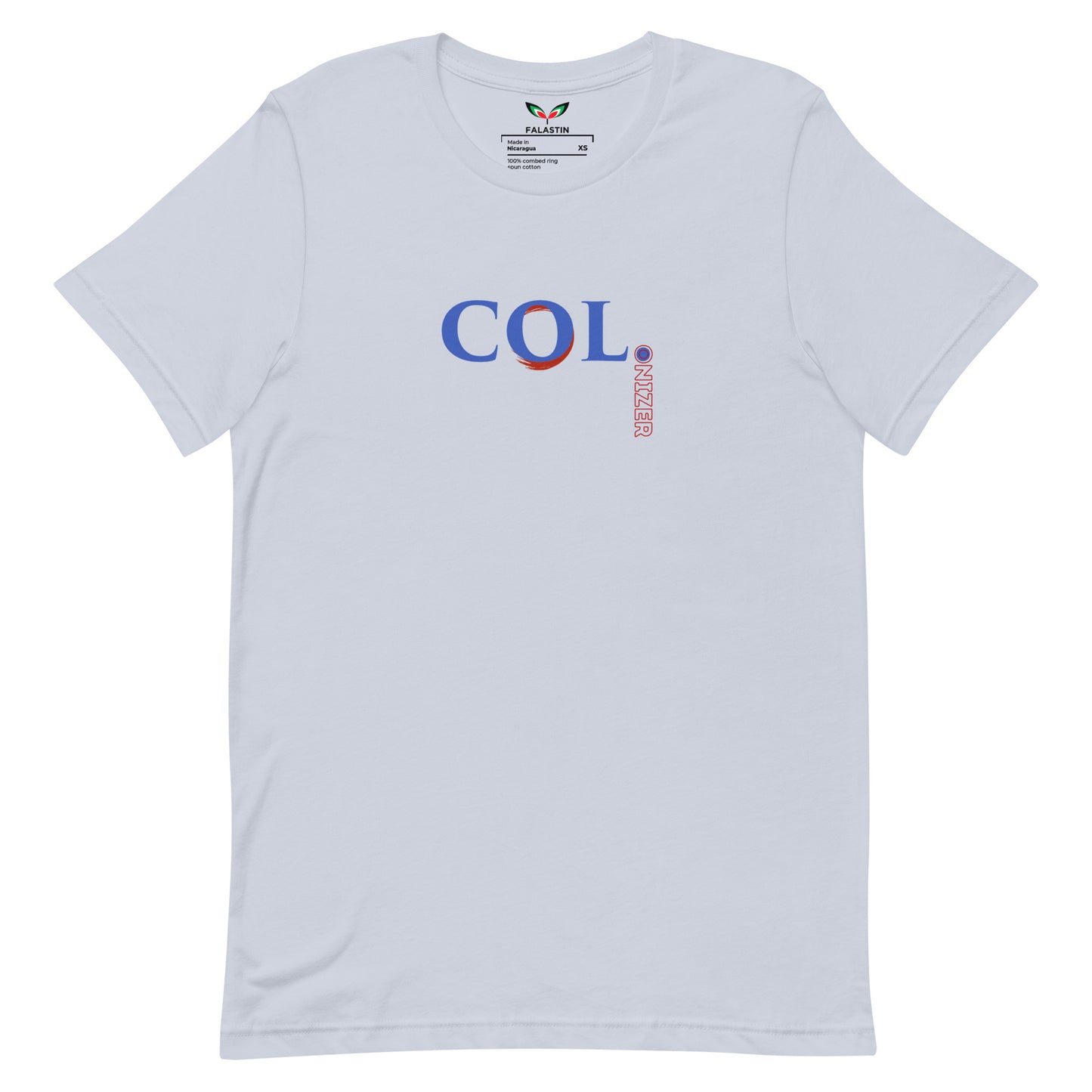 FALASTIN LIGHT BLUE COLONIZER TEE (FRONT)