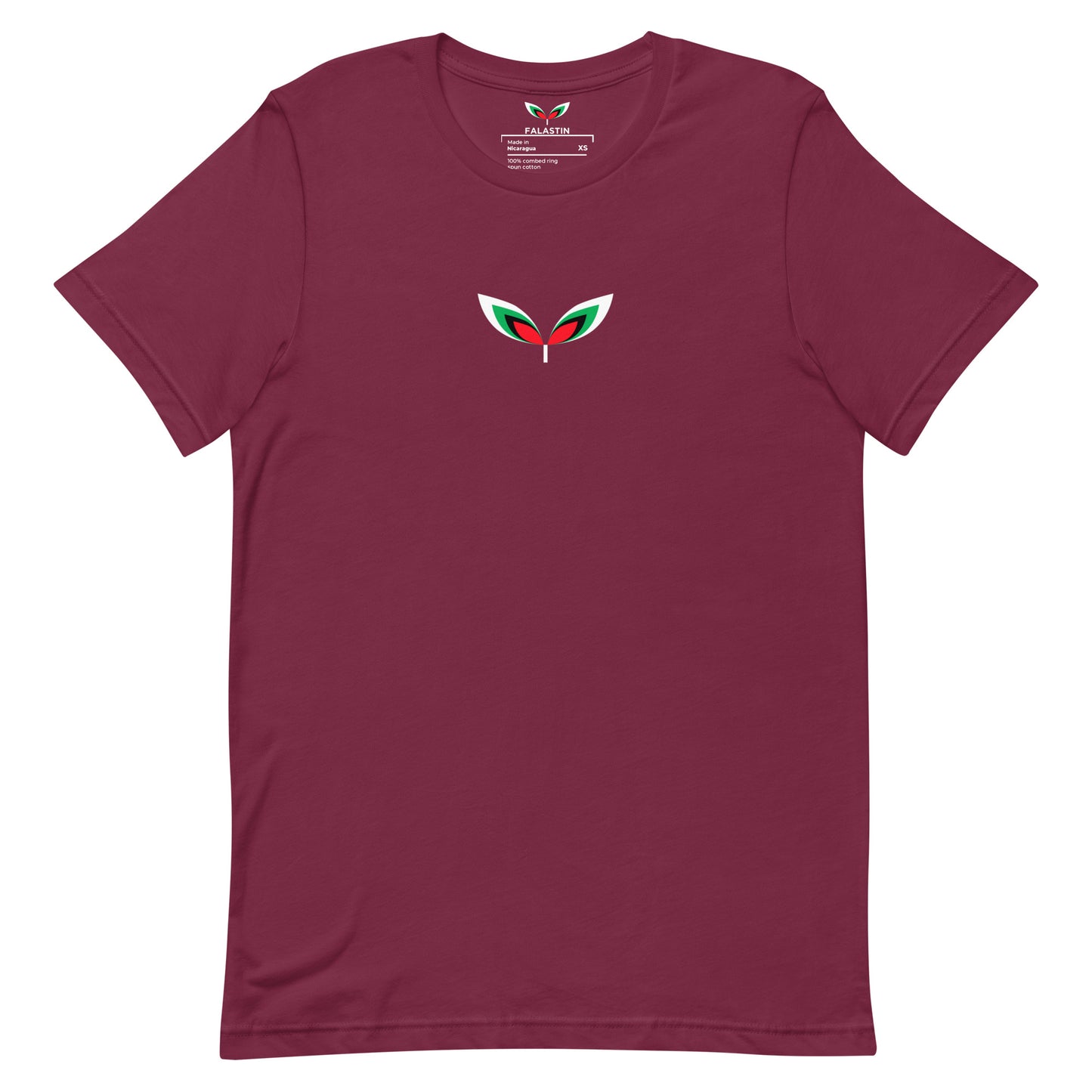 FALASTIN MAROON LOGO TEE (FRONT)