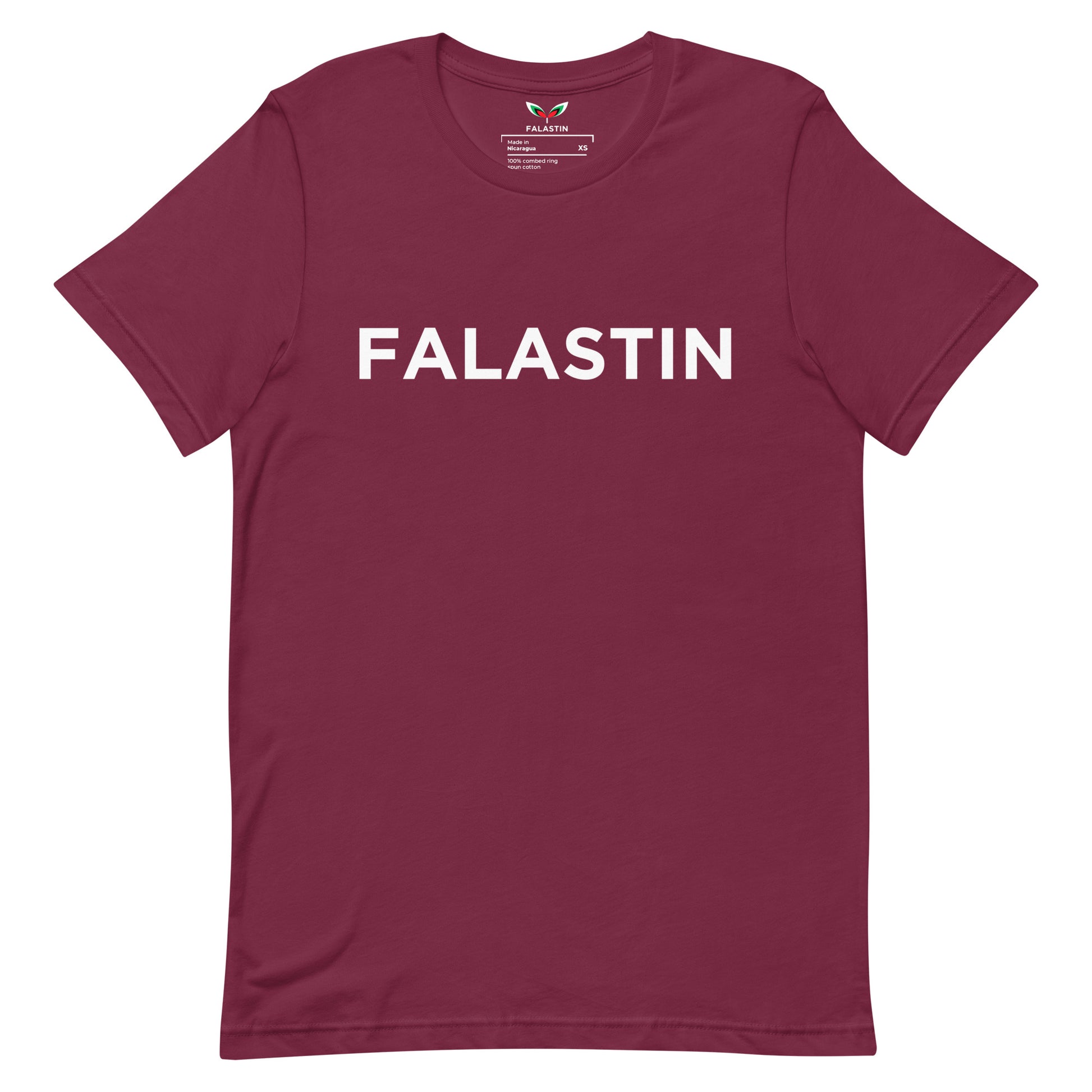 FALASTIN MAROON ORIGINAL TEE (FRONT)