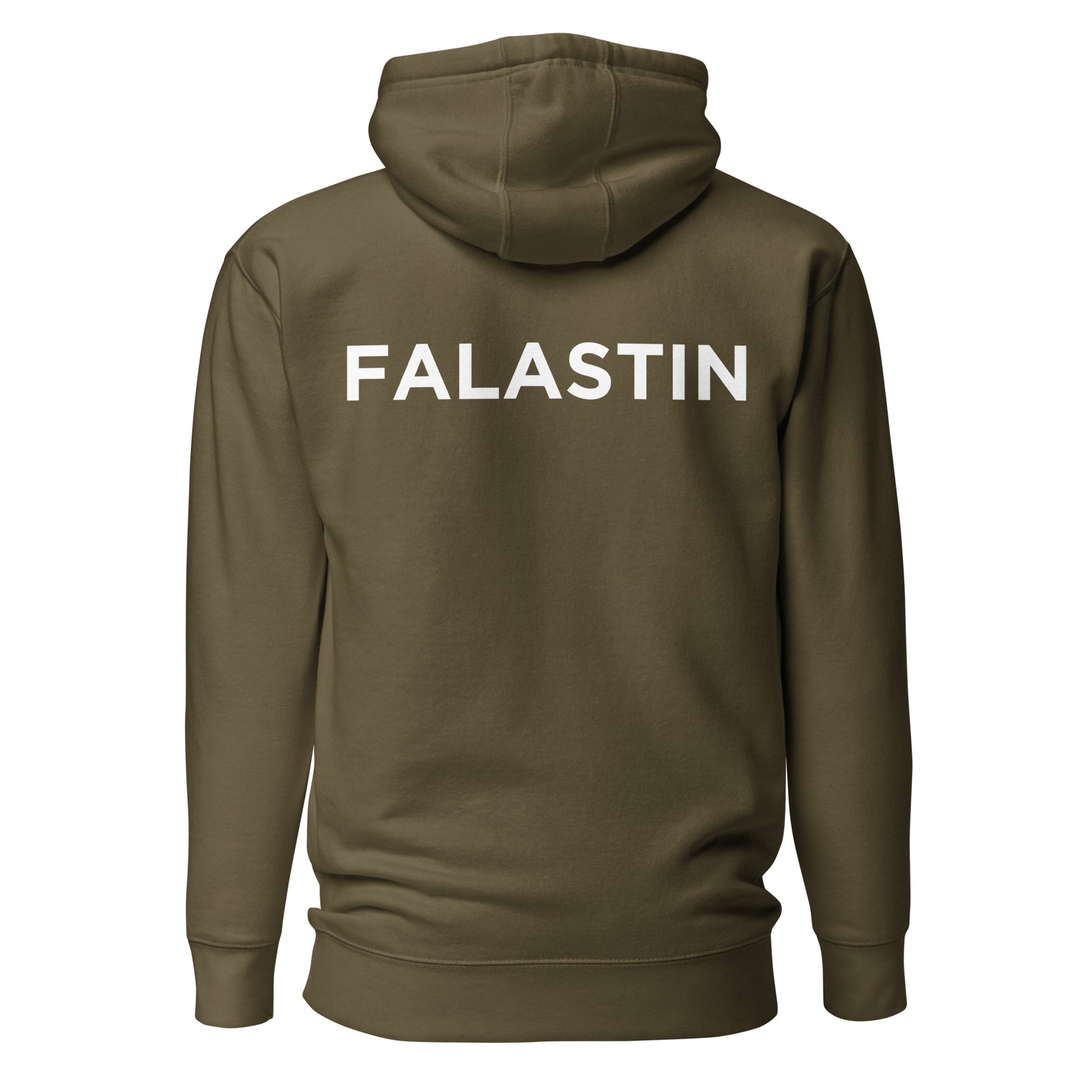 FALASTIN MILITARY GREEN ORIGINAL HOODIE (BACK)