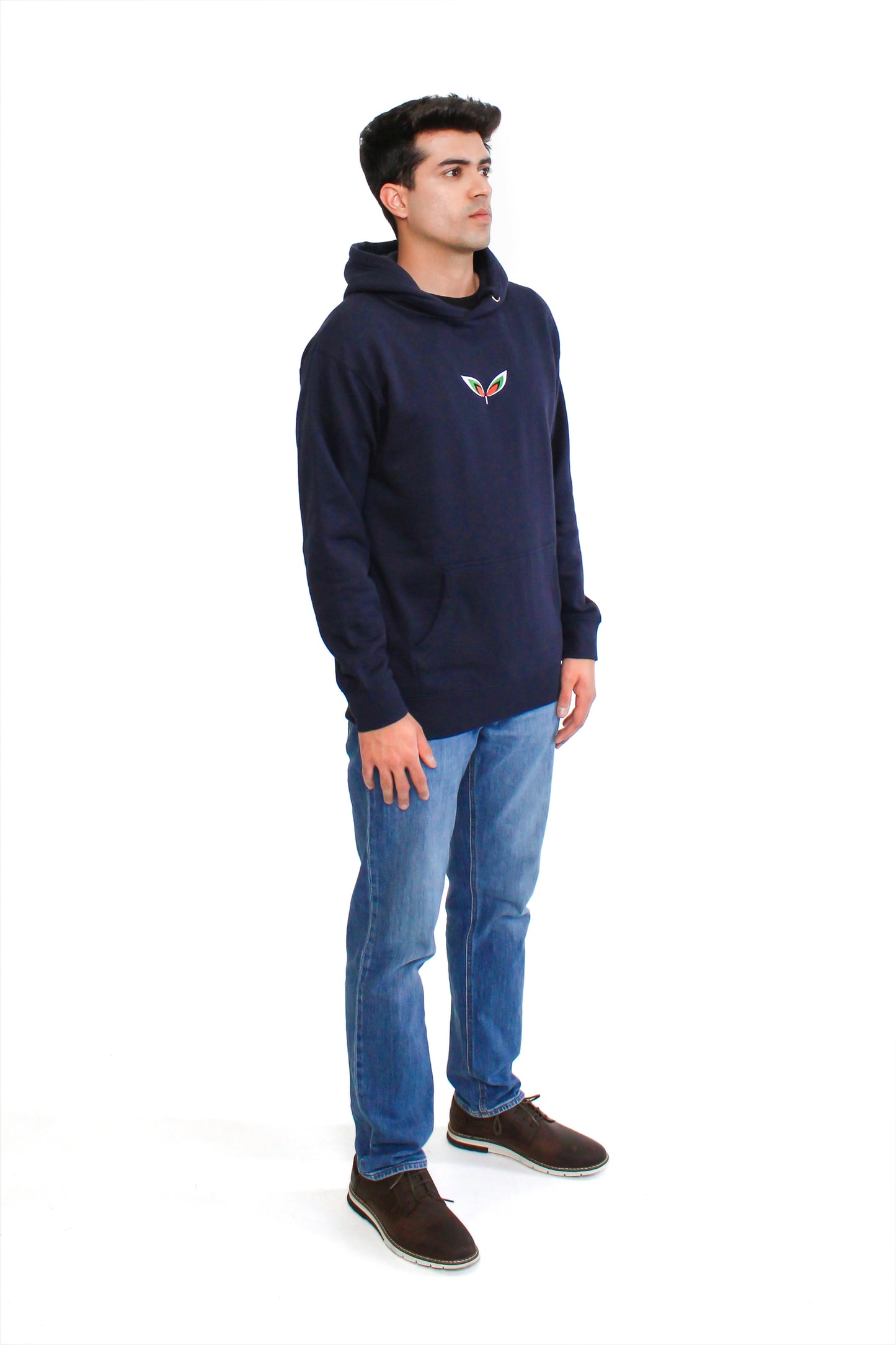 FALASTIN NAVY ORIGINAL HOODIE MODEL SIDE MEN