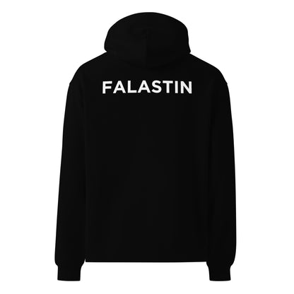 FALASTIN OVERSIZED BLACK HOODIE (BACK)