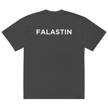 FALASTIN OVERSIZED BLACK TEE (BACK)