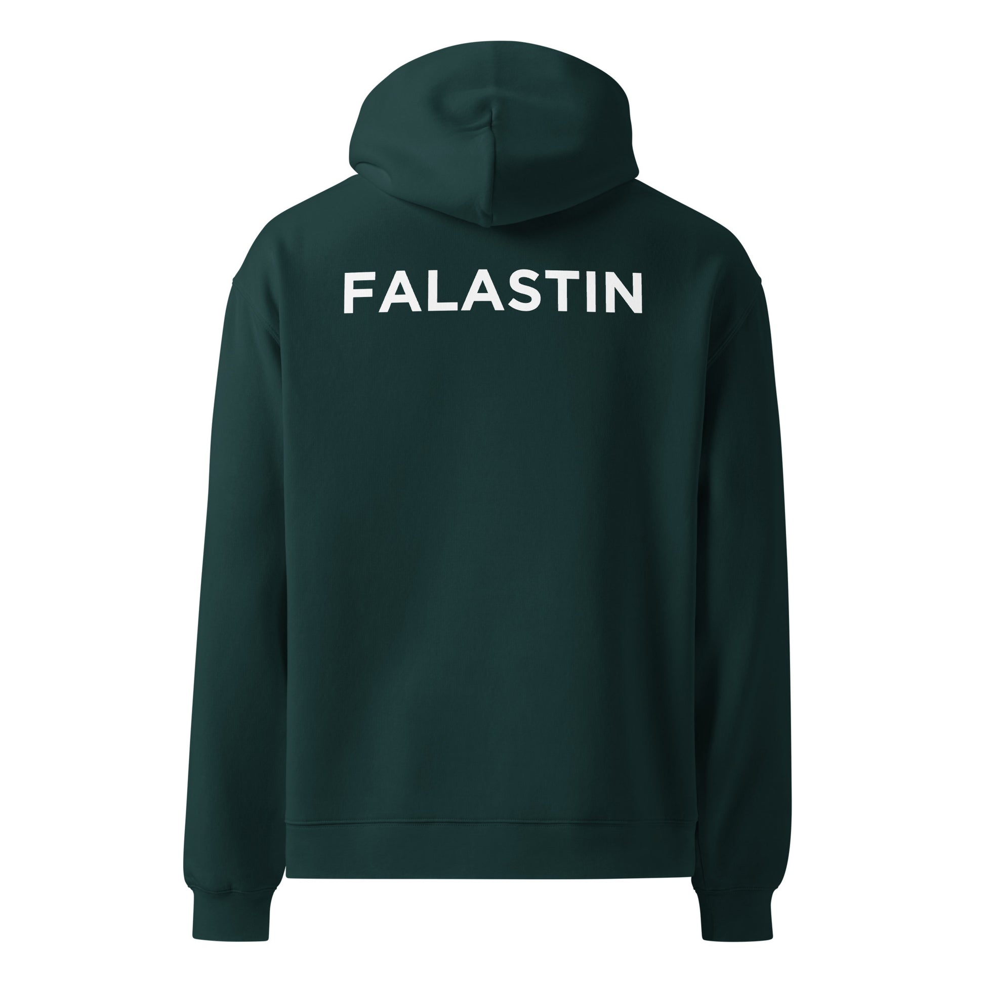 FALASTIN OVERSIZED GREEN HOODIE (BACK)