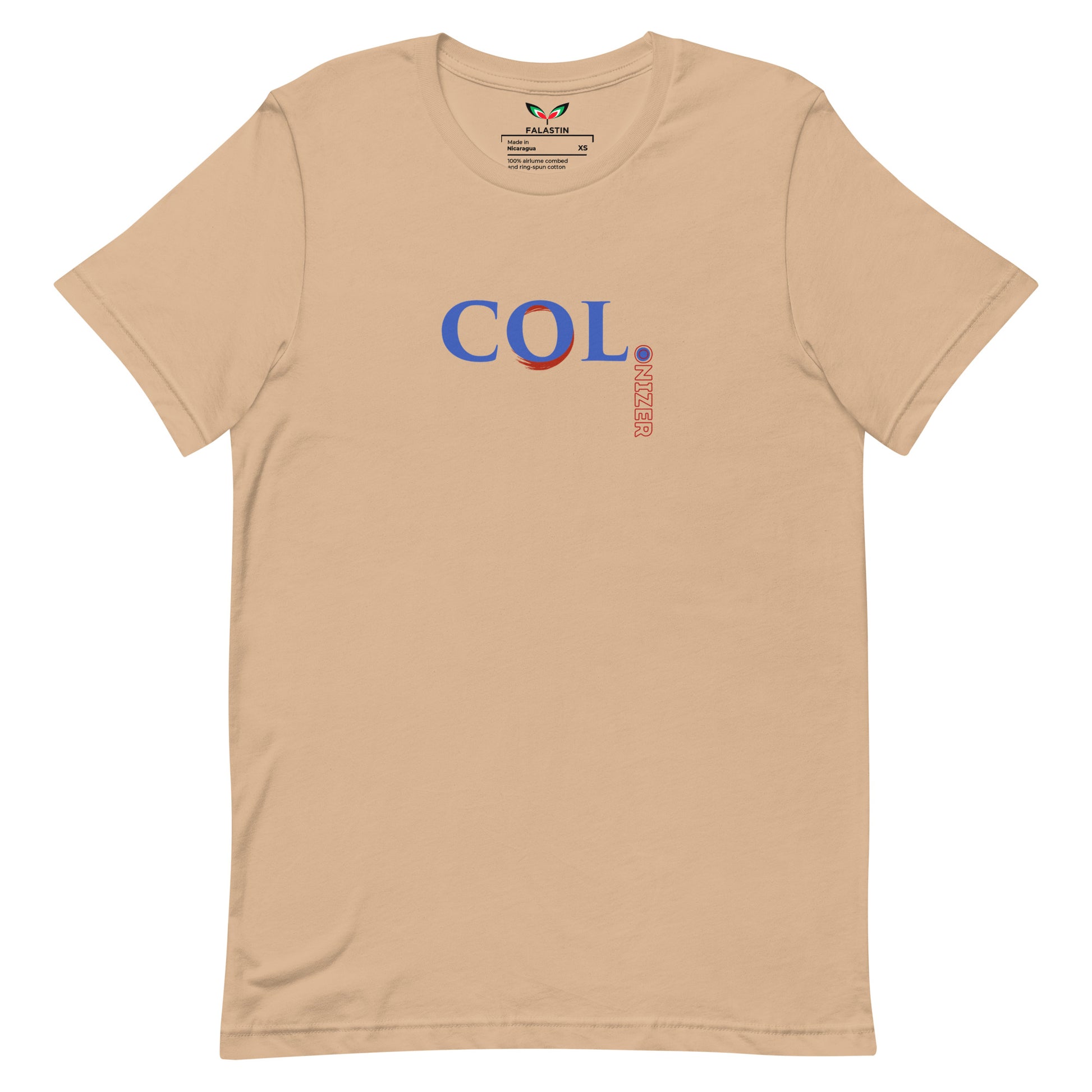 FALASTIN TAN COLONIZER TEE (FRONT)