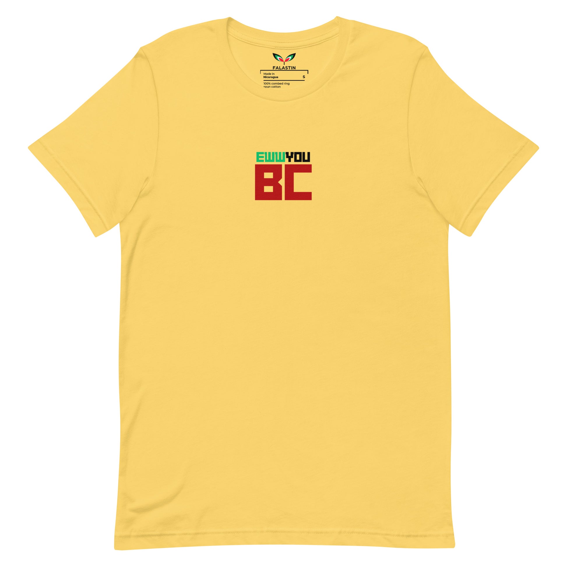 FALASTIN YELLOW EWWYOU BC TEE (FRONT)